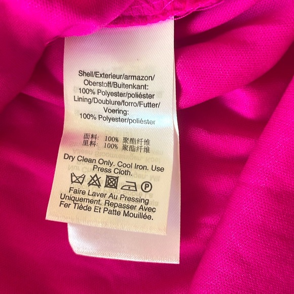 New! DKNY Fuchsia Pink Sleeveless Pleated Mini Shift Dress - Picture 7 of 7